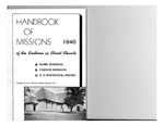 1940 Handbook of Missions by Brethren in Christ Church and C.W. Boyer