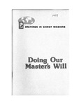 1977 Handbook of Missions by Brethren in Christ Church