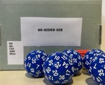 60-sided numbered dice